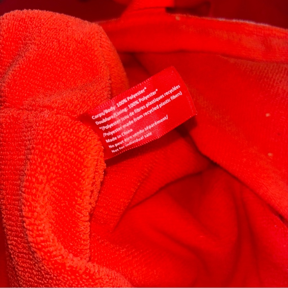 Lancôme Beach Towel Tote Bag Orange And White - 15”x13”x7”- - Picture 3 of 4